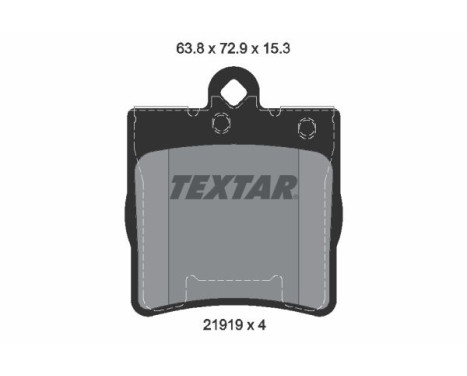 Brake Pad Set, disc brake 2191901 Textar, Image 2