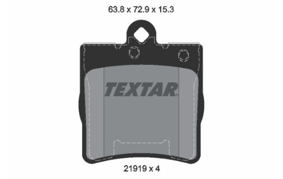 Brake Pad Set, disc brake 2191901 Textar, Image 2