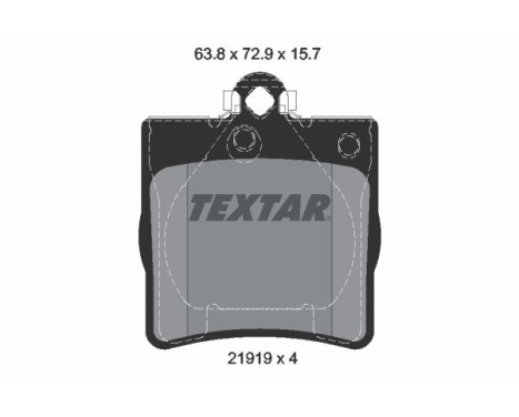 Brake Pad Set, disc brake 2191903 Textar, Image 2