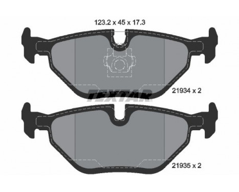 Brake Pad Set, disc brake 2193402 Textar, Image 2