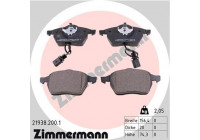 Brake Pad Set, disc brake 21938.200.1 Zimmermann