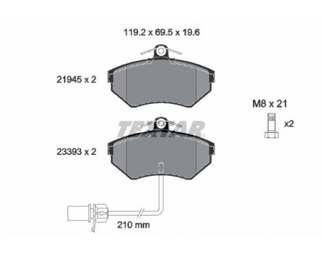 Brake Pad Set, disc brake 2194504 Textar, Image 2
