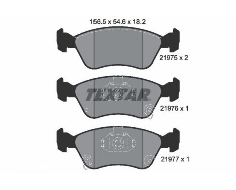 Brake Pad Set, disc brake 2197502 Textar, Image 2