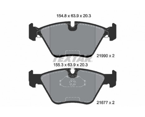 Brake Pad Set, disc brake 2199003 Textar, Image 2