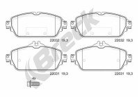 Brake pad set, disc brake 22031 00 701 10 Breck