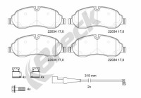 Brake pad set, disc brake 22034 00 653 00 Breck