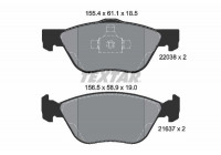 Brake pad set, disc brake 2203801 Textar