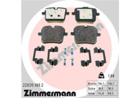 Brake Pad Set, disc brake 22039.180.2 Zimmermann