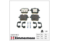Brake Pad Set, disc brake 22039.180.2 Zimmermann