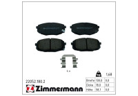 Brake pad set, disc brake 22052.180.2 Zimmermann