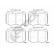 Brake pad set, disc brake 22061 00 551 00 Breck