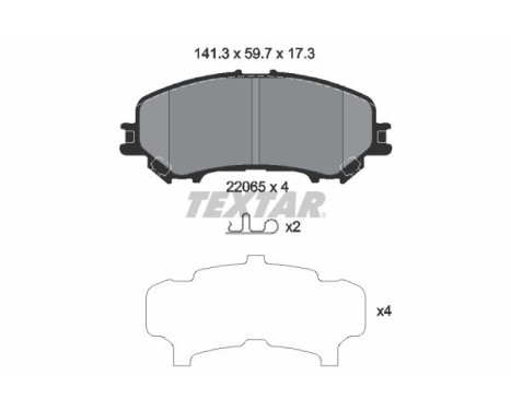 Brake Pad Set, disc brake 2206503 Textar