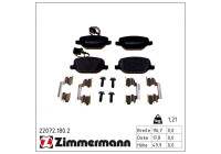 Brake Pad Set, disc brake 22072.180.2 Zimmermann