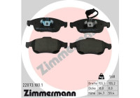 Brake pad set, disc brake 22073.180.1 Zimmermann