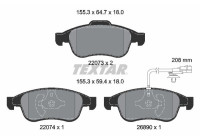 Brake pad set, disc brake 2207301 Textar
