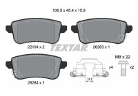 Brake pad set, disc brake 2210401 Textar