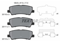 Brake pad set, disc brake 2211003 Textar