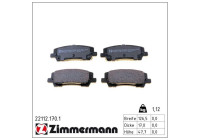 Brake Pad Set, disc brake 22112.170.1 Zimmermann