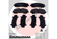 Brake Pad Set, disc brake 22117.160.1 Zimmermann
