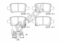 Brake pad set, disc brake 22129 00 704 00 Breck
