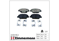 Brake Pad Set, disc brake 22139.190.2 Zimmermann