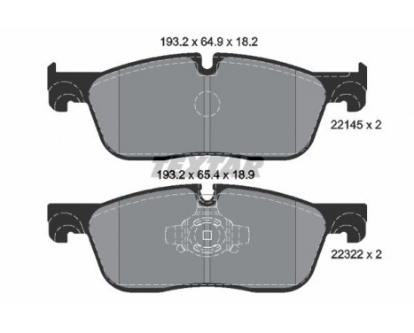 Brake Pad Set, disc brake 2214501 Textar