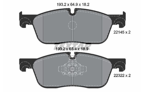 Brake Pad Set, disc brake 2214501 Textar