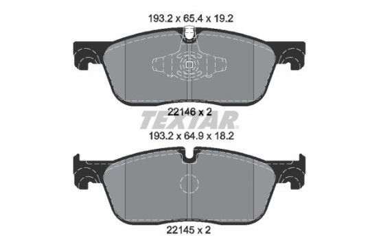 Brake Pad Set, disc brake 2214601 Textar
