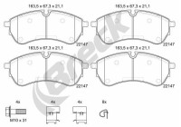 Brake pad set, disc brake 22147 00 703 00 Breck