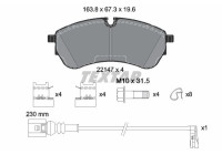 Brake pad set, disc brake 2214703 Textar