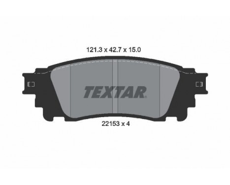 Brake Pad Set, disc brake 2215301 Textar