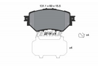 Brake Pad Set, disc brake 2215401 Textar