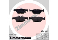 Brake Pad Set, disc brake 22158.145.1 Zimmermann