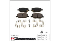Brake Pad Set, disc brake 22165.200.2 Zimmermann