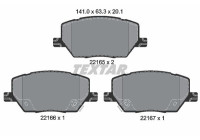 Brake pad set, disc brake 2216501 Textar