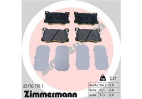 Brake Pad Set, disc brake 22176.170.1 Zimmermann