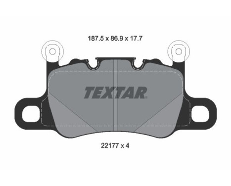 Brake pad set, disc brake 2217701 Textar