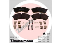 Brake Pad Set, disc brake 22178.210.2 Zimmermann