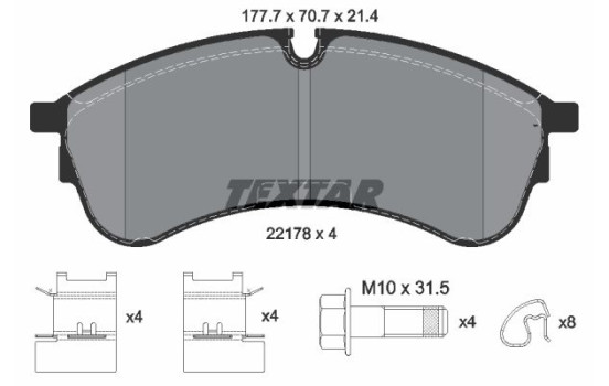 Brake Pad Set, disc brake 2217801 Textar