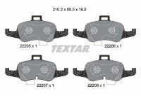 Brake pad set, disc brake 2220501 Textar