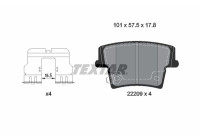 Brake Pad Set, disc brake 2220901 Textar