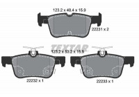 Brake Pad Set, disc brake 2223101 Textar