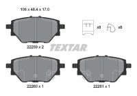 Brake pad set, disc brake 2225901 Textar