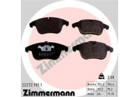 Brake Pad Set, disc brake 22272.190.1 Zimmermann