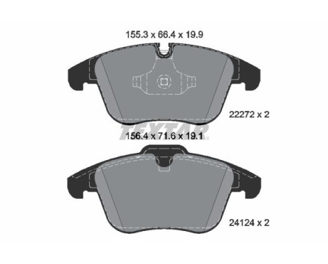 Brake Pad Set, disc brake 2227201 Textar