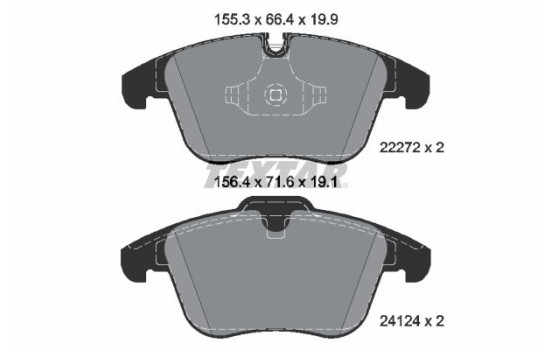 Brake Pad Set, disc brake 2227201 Textar