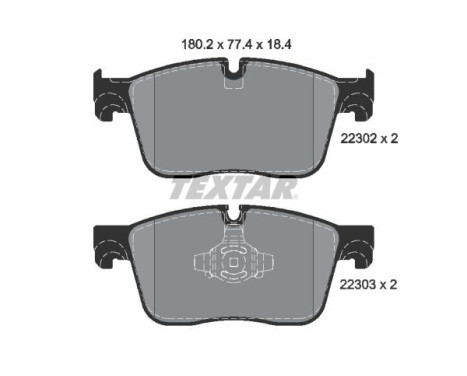 Brake pad set, disc brake 2230201 Textar