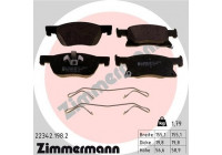 Brake Pad Set, disc brake 22342.198.2 Zimmermann