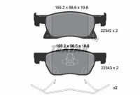 Brake Pad Set, disc brake 2234201 Textar