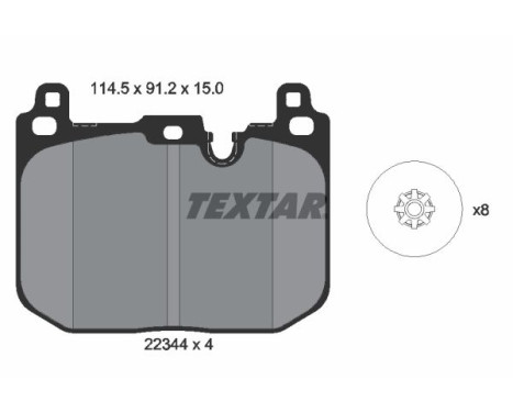 Brake pad set, disc brake 2234401 Textar